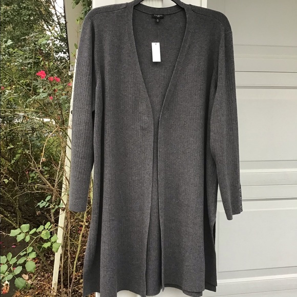 Talbots Sweaters - NWT Talbots Gorgeous Gray Long Cardigan Sweater